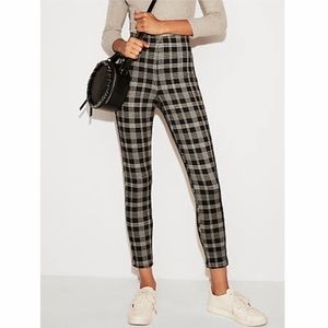 Express - Plaid black high waisted leggings
